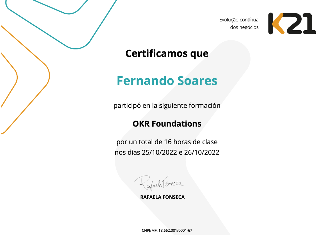 Certificado K21